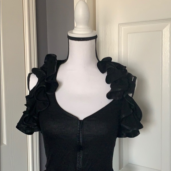 ⬇️REDUCED! Robert Rodriguez black ruffle top - Picture 2 of 6